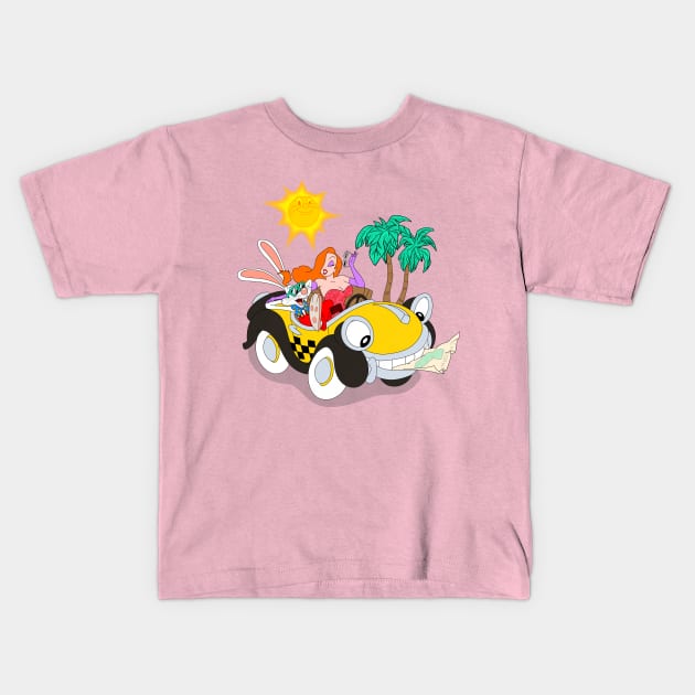 Cruisin' Down to Toontown Kids T-Shirt by HenriDefense